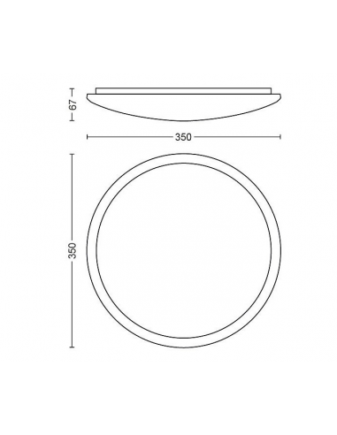 Plafonnier LED salon Canaval LED L30 cm 18W - Carré - Blanc PHILIPS 11261  Pas Cher 