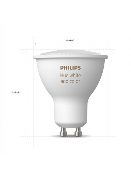 Kit inicio Hue Bombillas LED GU10 White and Color Ambiance - Philips